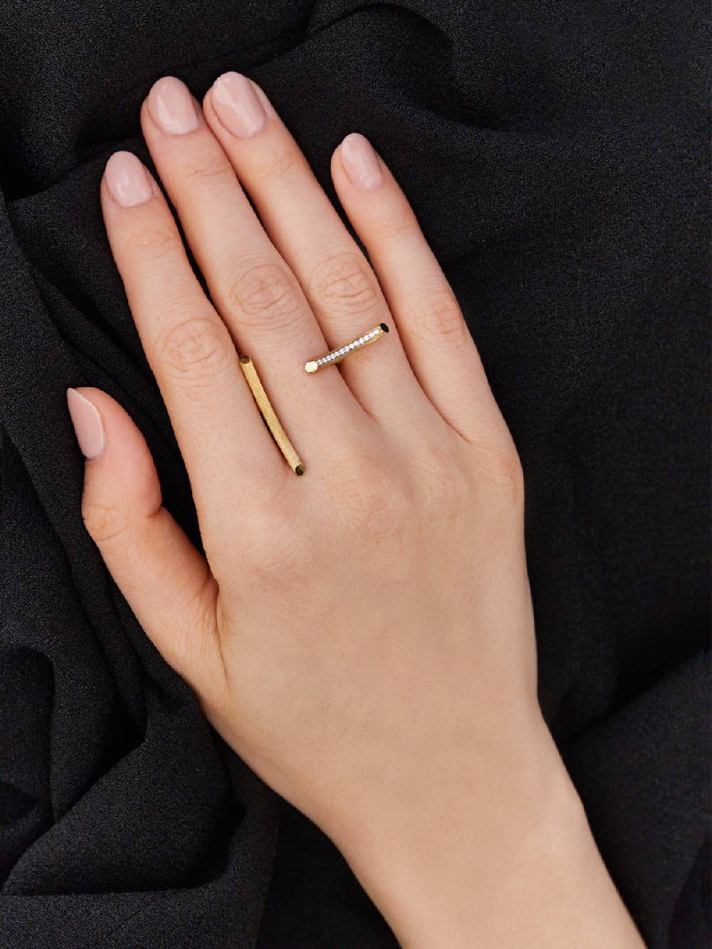 Nanis Anello "LIBERA" double face versatile in oro e diamanti – Nanis Italian Jewels Sconti VIP