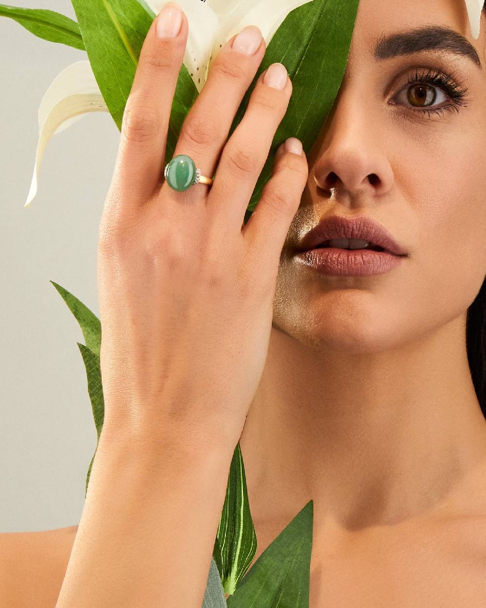 Nanis Anello "AMAZZONIA" in oro, diamanti e avventurina verde (grande) – Nanis Italian Jewels Discount Store per i nuovi prodotti