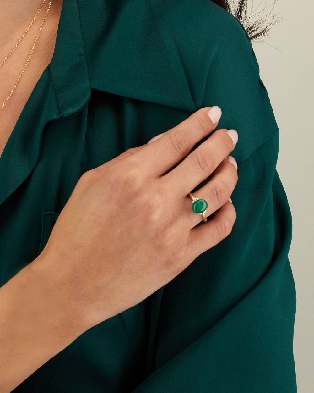Nanis Anello "AMAZZONIA" in oro, diamanti e avventurina verde (piccolo) – Nanis Italian Jewels Solo un giorno rimasto