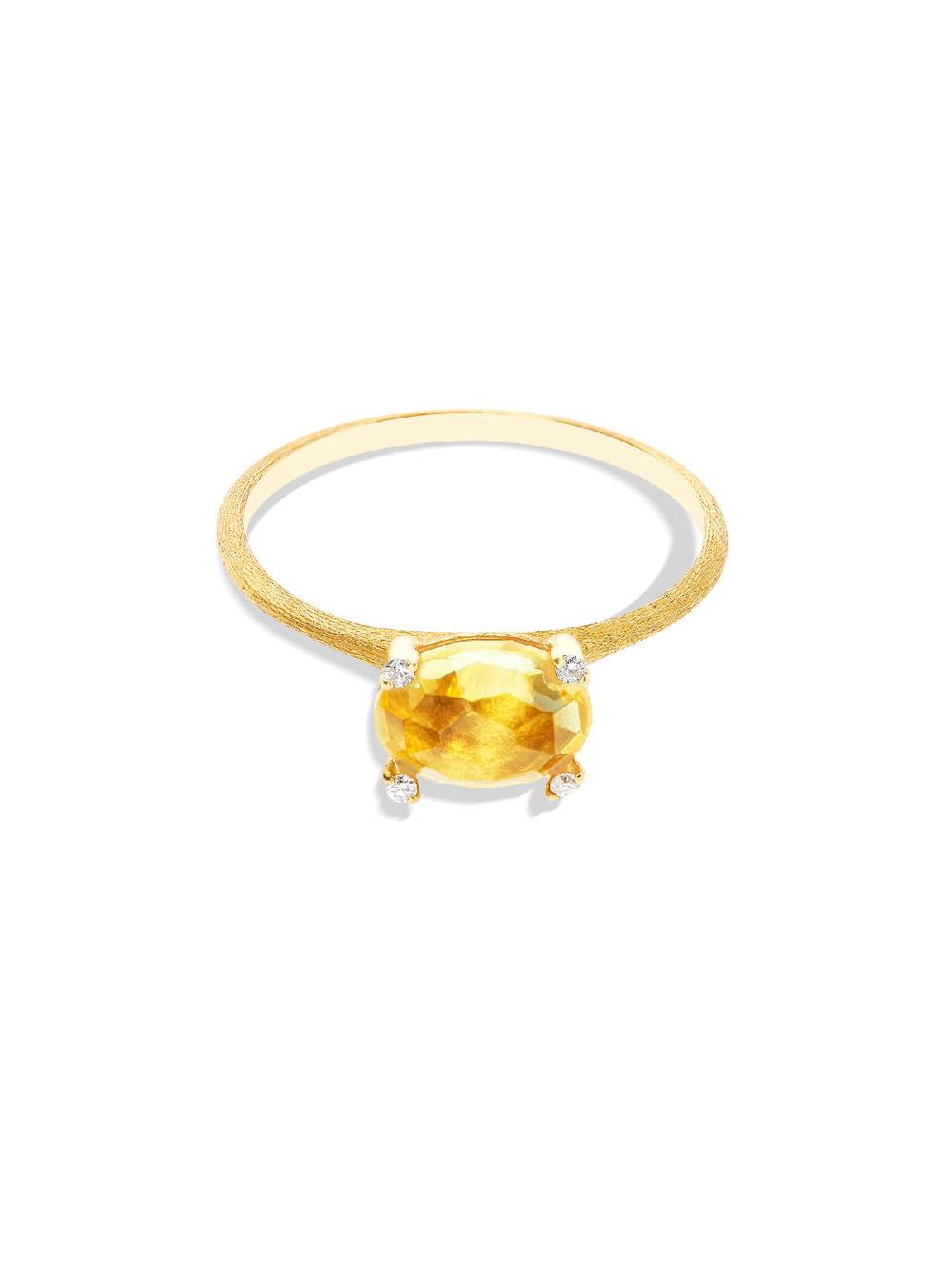 Nanis Anello "IPANEMA" in oro, quarzo citrino e dettagli di diamanti – Nanis Italian Jewels Consegna Veloce
