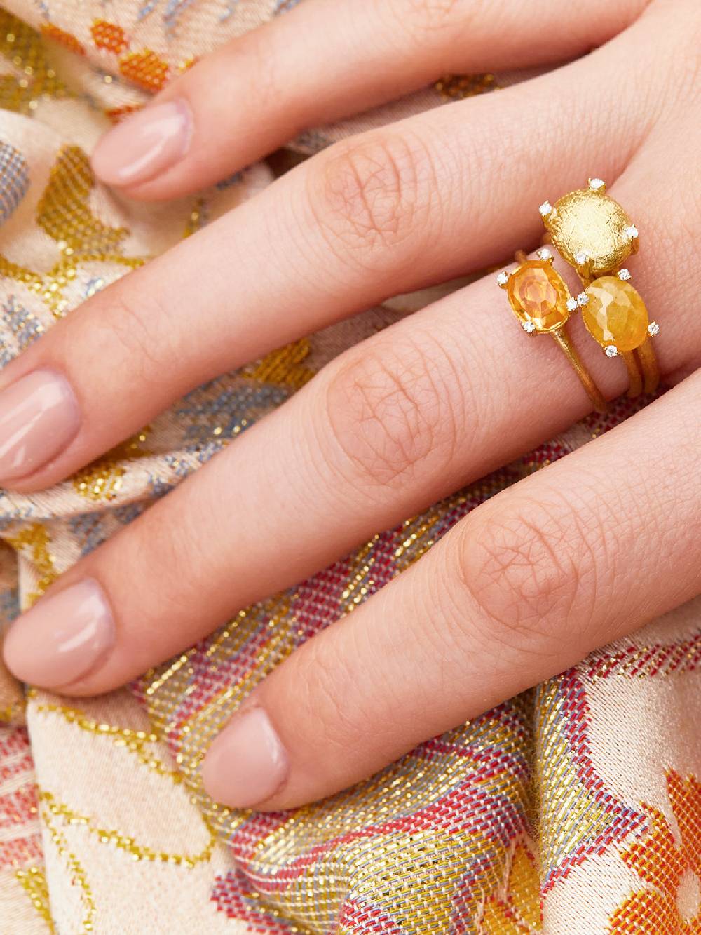 Nanis Anello "IPANEMA" in oro, zaffiro e dettagli di diamanti – Nanis Italian Jewels Promozione Limitata
