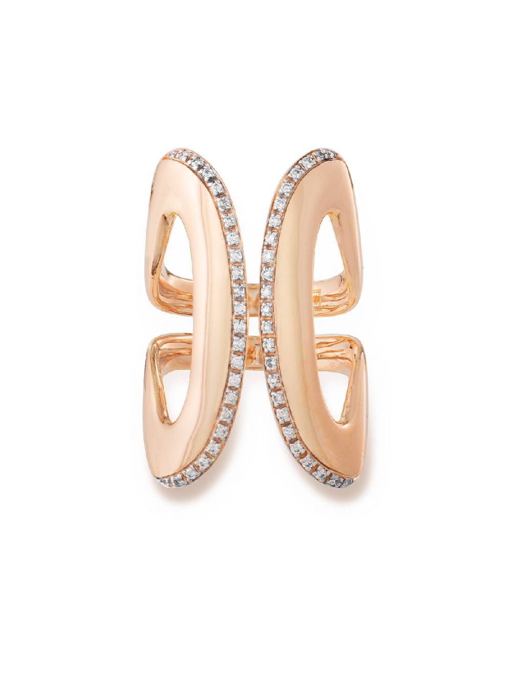 Nanis Anello statement "LIBERA ICON" in oro rosa e diamanti – Nanis Italian Jewels Shopping Online