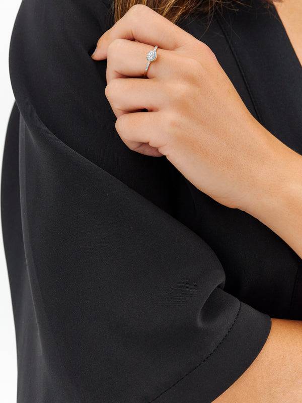 Nanis Anello di fidanzamento "DANCING ÉLITE" romantico in oro e diamanti (ba – Nanis Italian Jewels Fornitura limitata