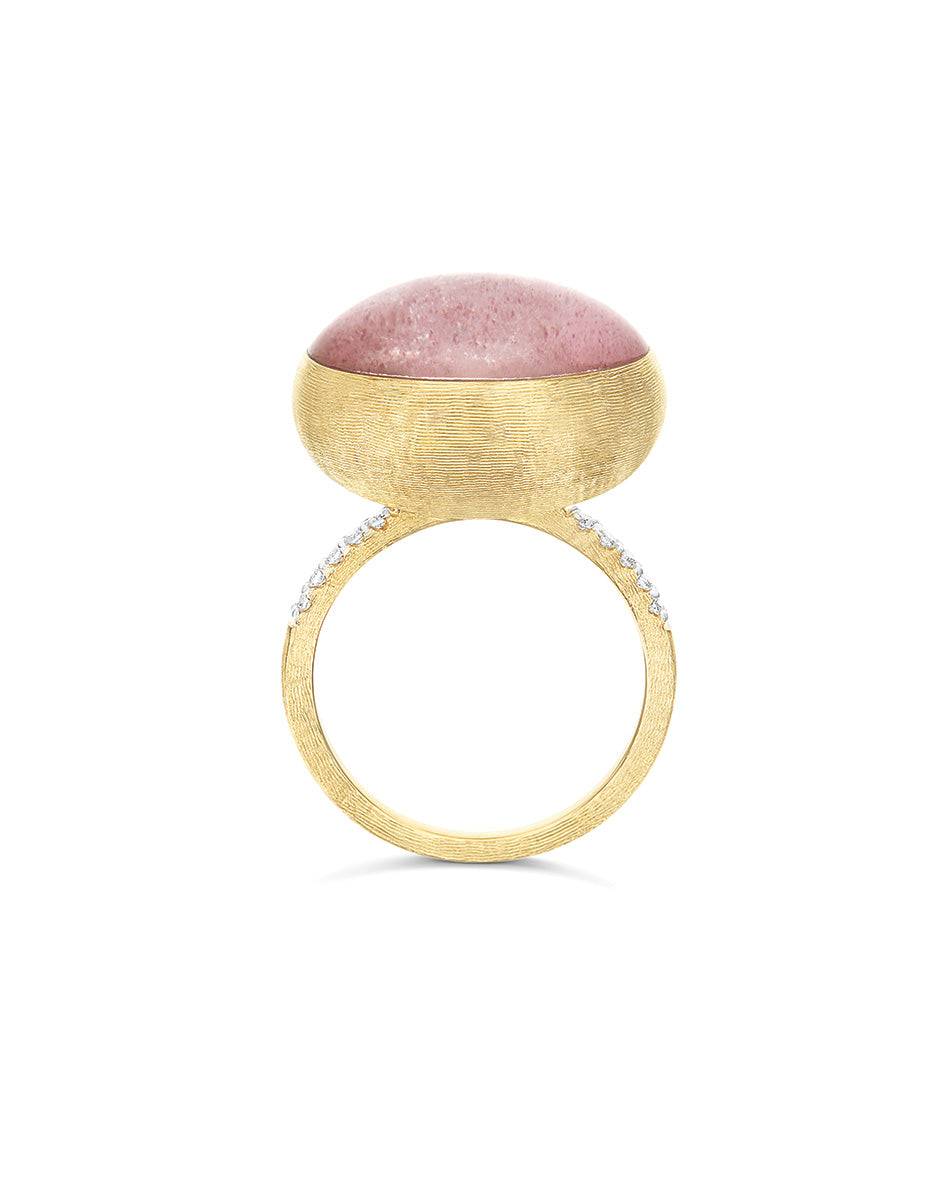 Nanis Anello Rosolio "Boules" in oro inciso, diamanti, cristallo di rocca, q – Nanis Italian Jewels Promozione temporanea