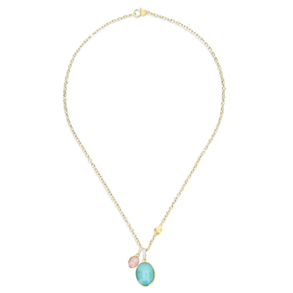 Nanis collana a catena con charms pendenti "boules" in oro inciso, diamanti – Nanis Italian Jewels Promozione