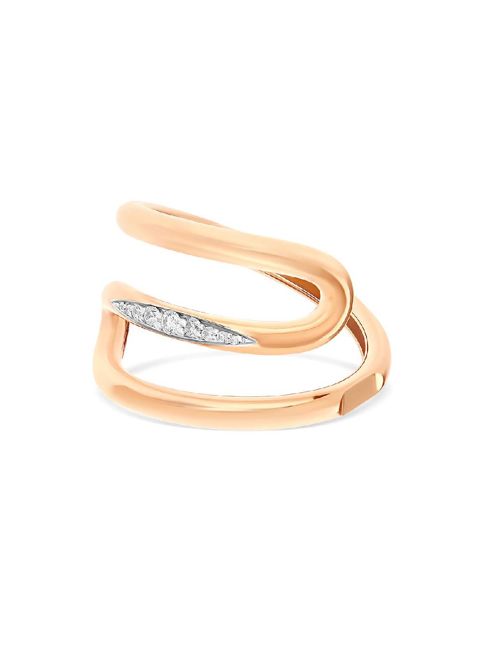 Nanis Anello "LIBERA" a spirale in oro rosa e diamanti – Nanis Italian Jewels Consegna Veloce