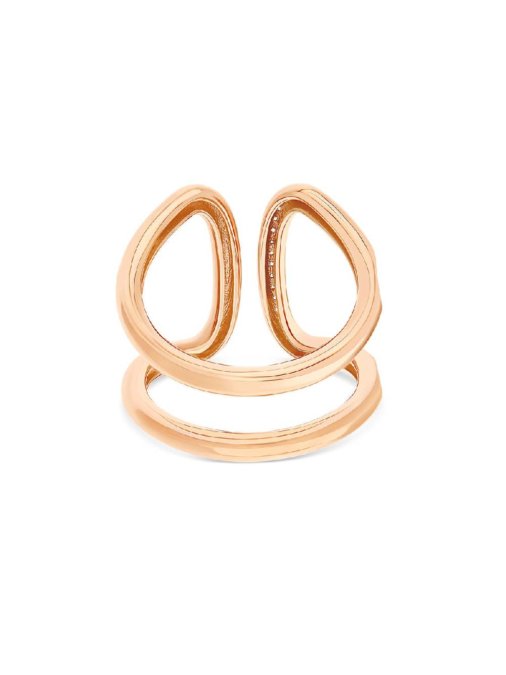 Nanis Anello "libera" a fascia in oro rosa e diamanti – Nanis Italian Jewels Promozione Limitata