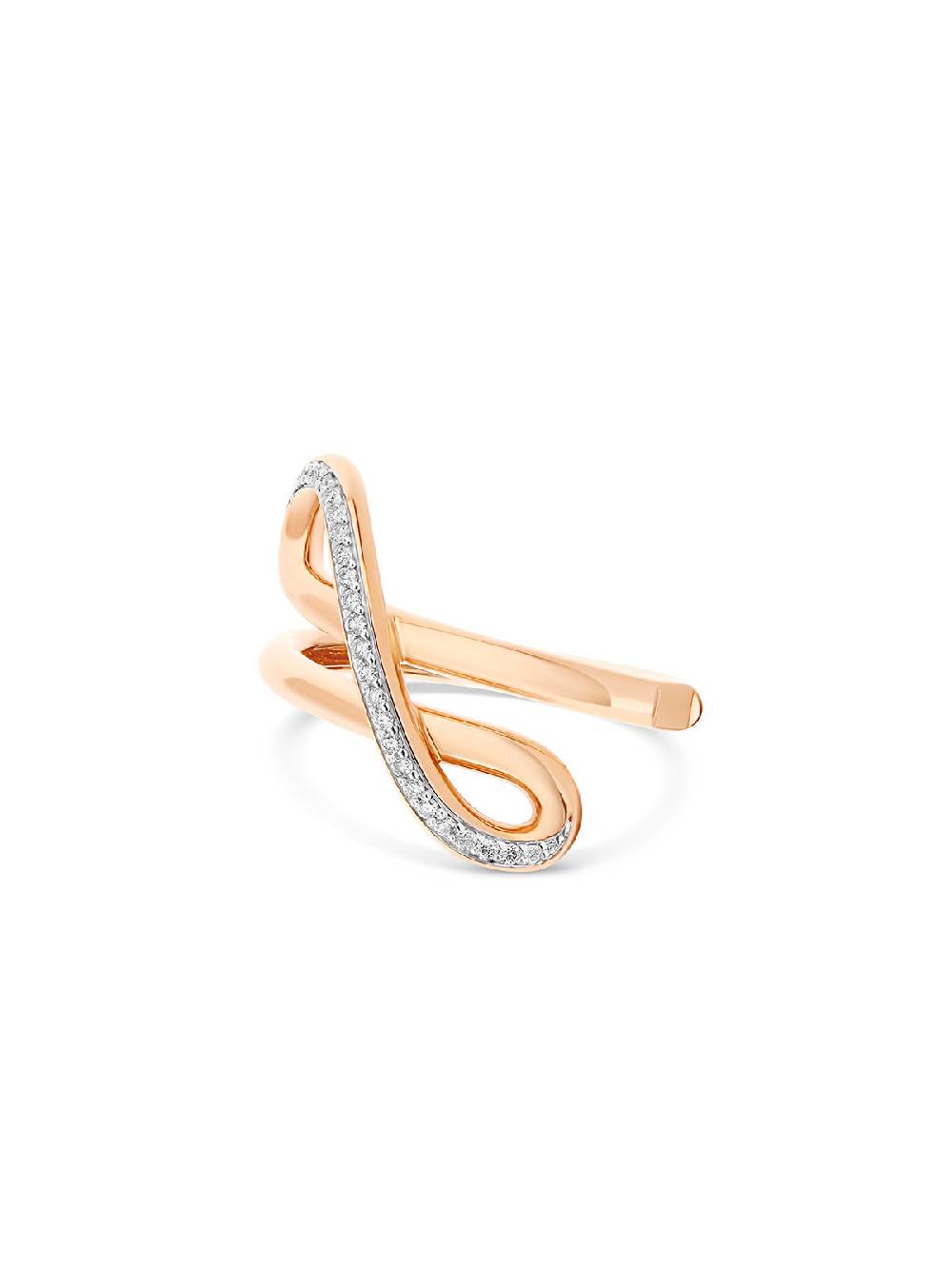 Nanis Anello "libera" intrecciato in oro rosa e diamanti – Nanis Italian Jewels Fino Al -60%