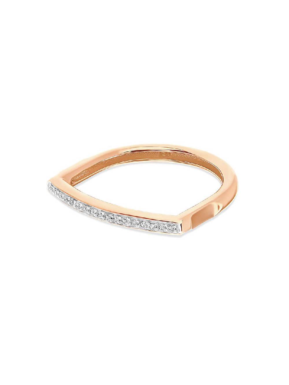Nanis Anello "libera" essenziale in oro rosa e pavé di diamanti – Nanis Italian Jewels Shopping Online