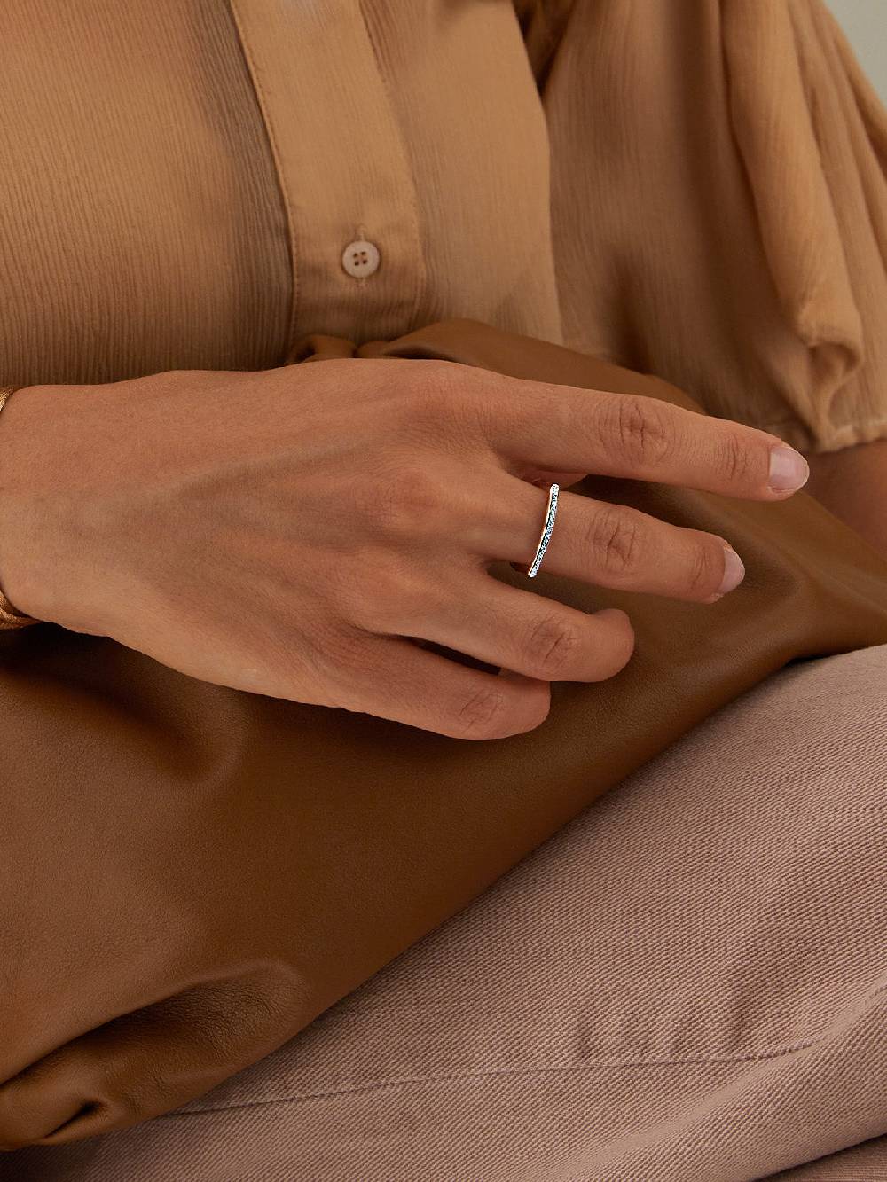 Nanis Anello "libera" essenziale in oro rosa e pavé di diamanti – Nanis Italian Jewels Shopping Online
