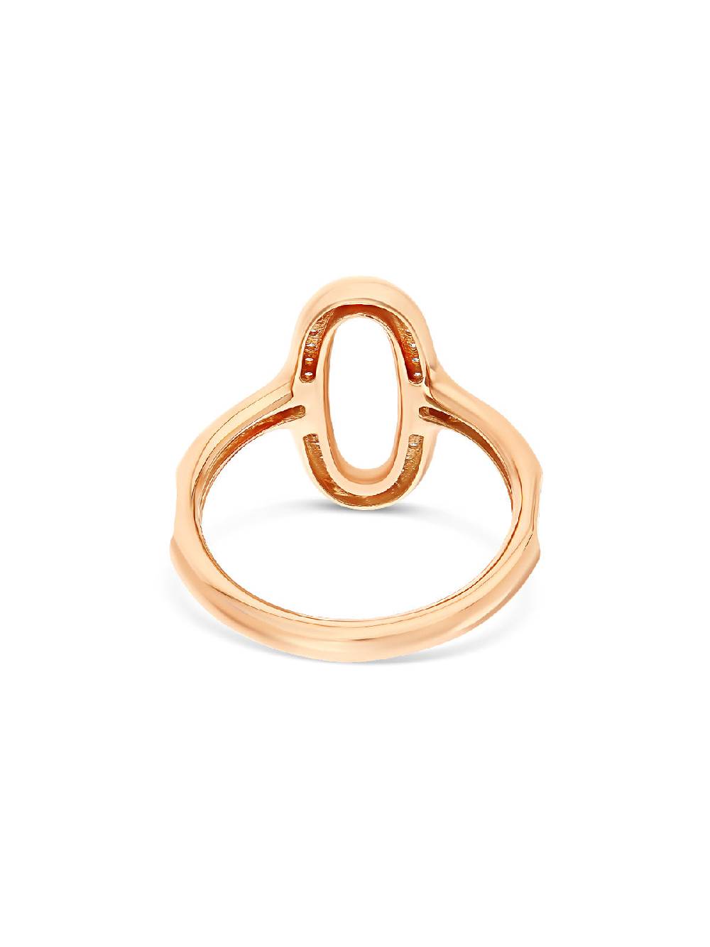 Nanis Anello "libera" con elemento ovale in oro rosa e diamanti (piccolo) – Nanis Italian Jewels Sottocosto