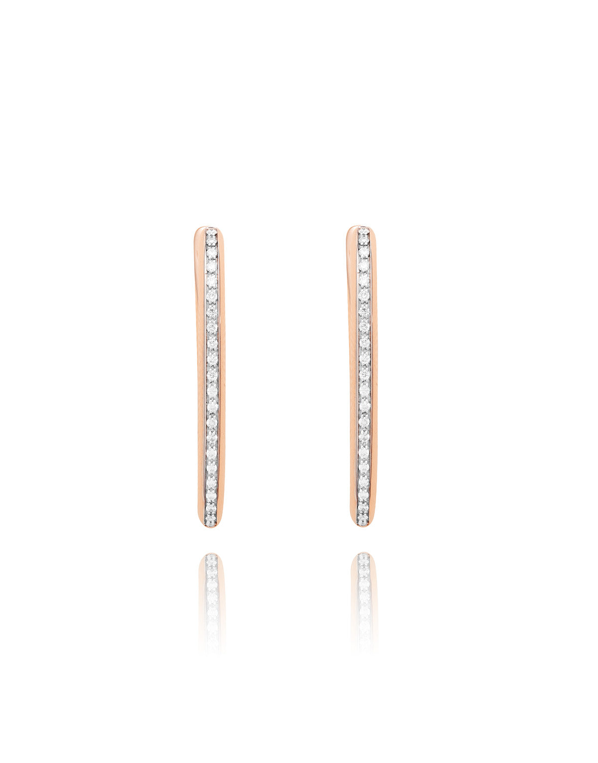 Nanis Orecchini a cerchio "LIBERA ICON" in oro rosa e diamanti (piccoli) – Nanis Italian Jewels In Vendita