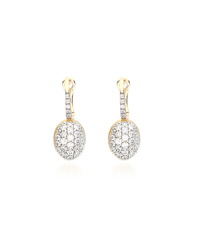 Nanis Orecchino "BABY CILIEGINA" con boule pendente in oro e diamanti – Nanis Italian Jewels Moda
