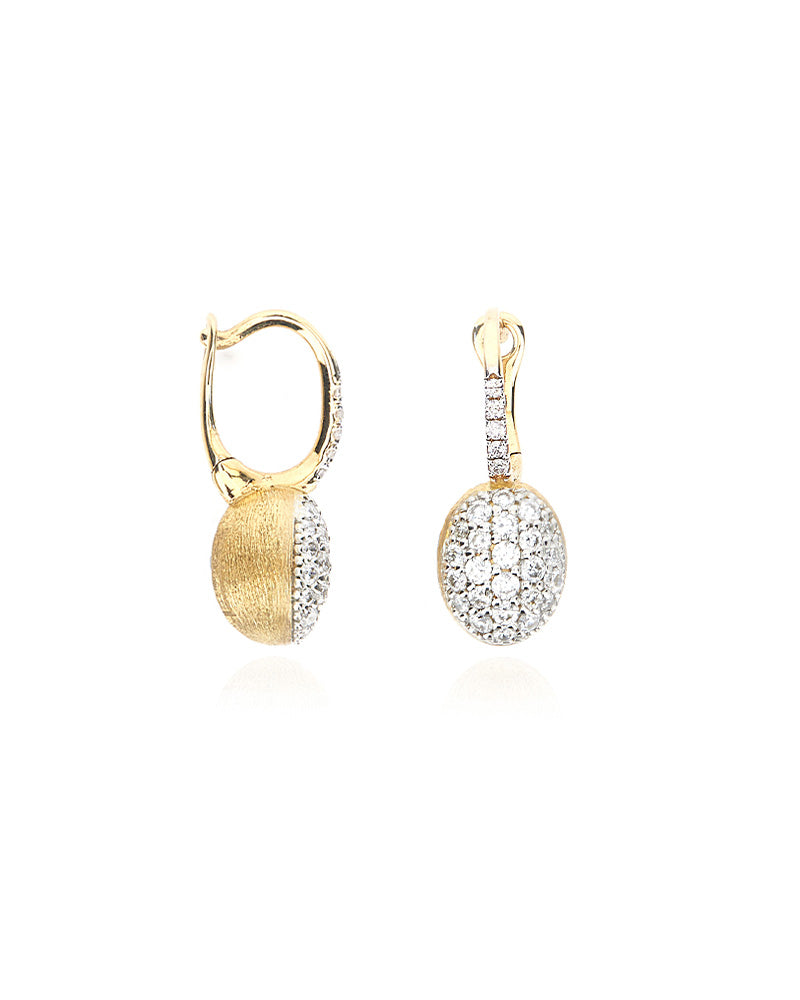 Nanis Orecchino "BABY CILIEGINA" con boule pendente in oro e diamanti – Nanis Italian Jewels Moda