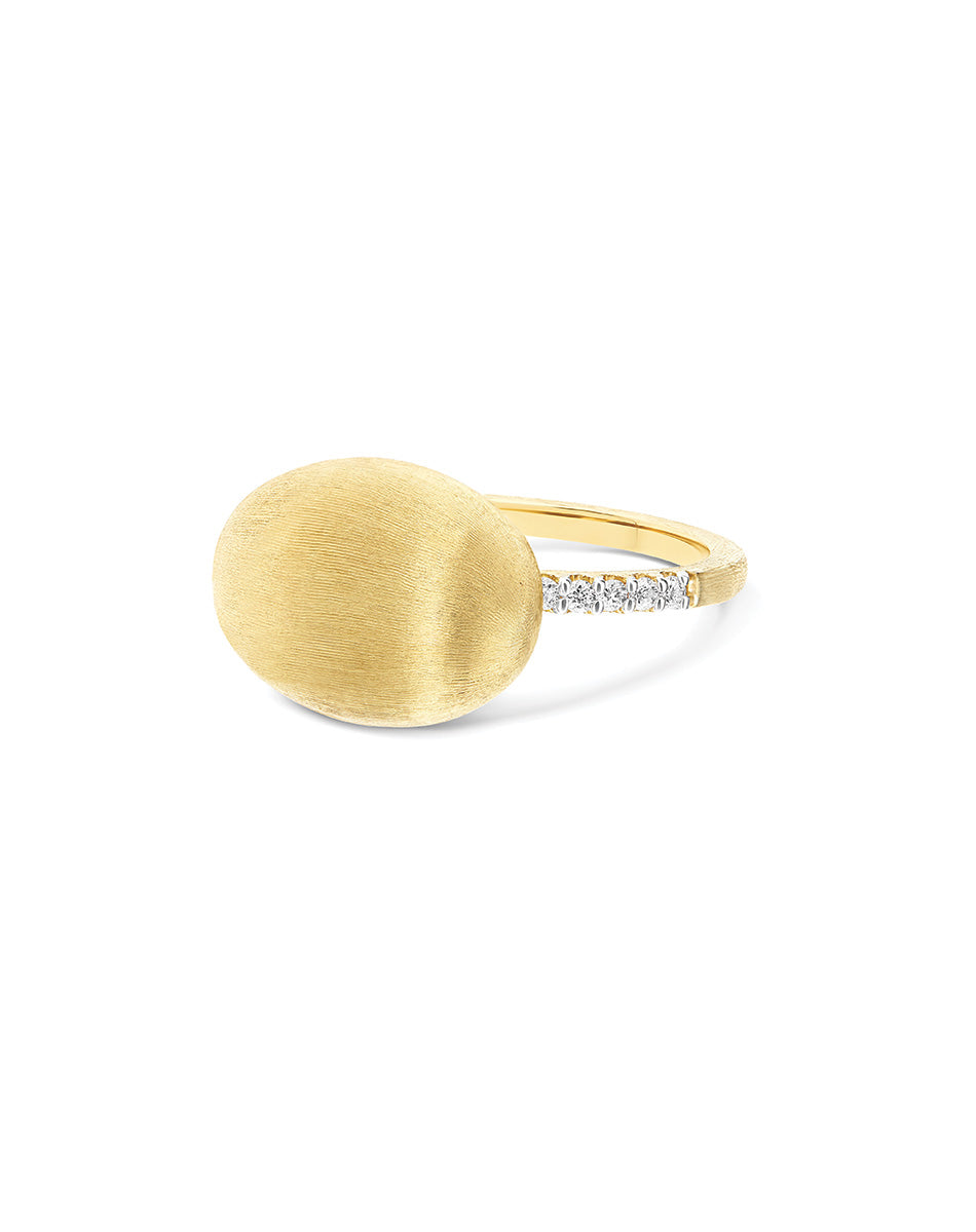 Nanis Anello "DANCING ÉLITE" con boule in oro incisa a mano e pavé di diaman – Nanis Italian Jewels Offerta esclusiva