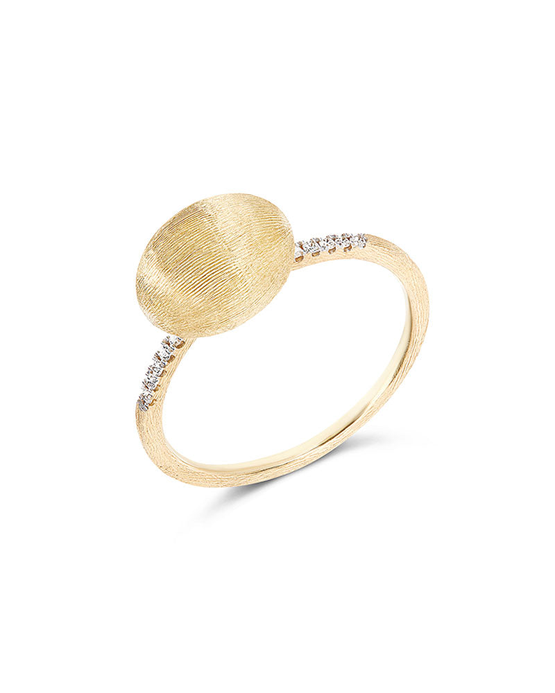 Nanis Anello "DANCING ÉLITE" con boule in oro incisa a mano e pavé di diaman – Nanis Italian Jewels Vendite stagionali