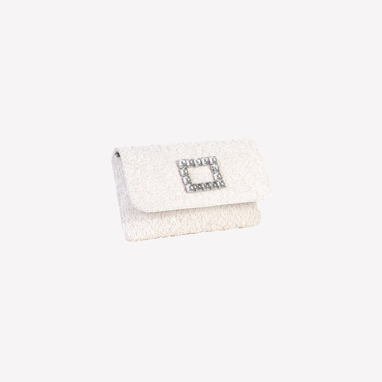 Roberto Festa BORSA IN BOUCLE CALCE CON ACCESSORIO STRASS CAPRI LUX Super Saving Price