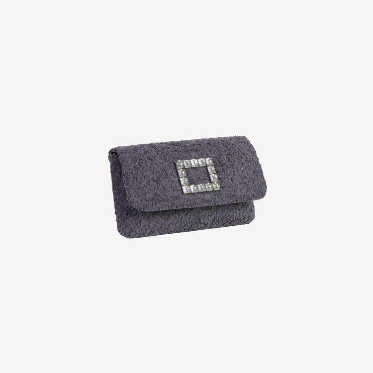 Roberto Festa BORSA IN BOUCLE NERO CON ACCESSORIO STRASS CAPRI LUX Shopping Online