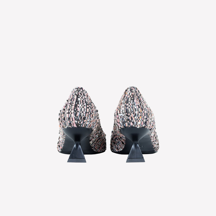 Roberto Festa DECOLLETE’ IN TESSUTO MULTICOLORE CON FIBBIA QUADRA STRASS EVILLY Offerte
