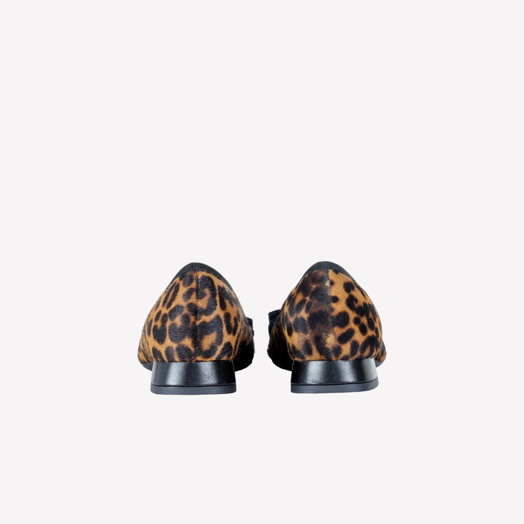 Roberto Festa DECOLLETE’ IN PELLE DI VITELLO STAMPA LEOPARDATA CON FIOCCO GROS GRAIN NERO SISKO Promozione Limitata