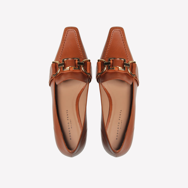Roberto Festa MOCASSINO IN VITELLO COGNAC CON MORSETTO KESY Online