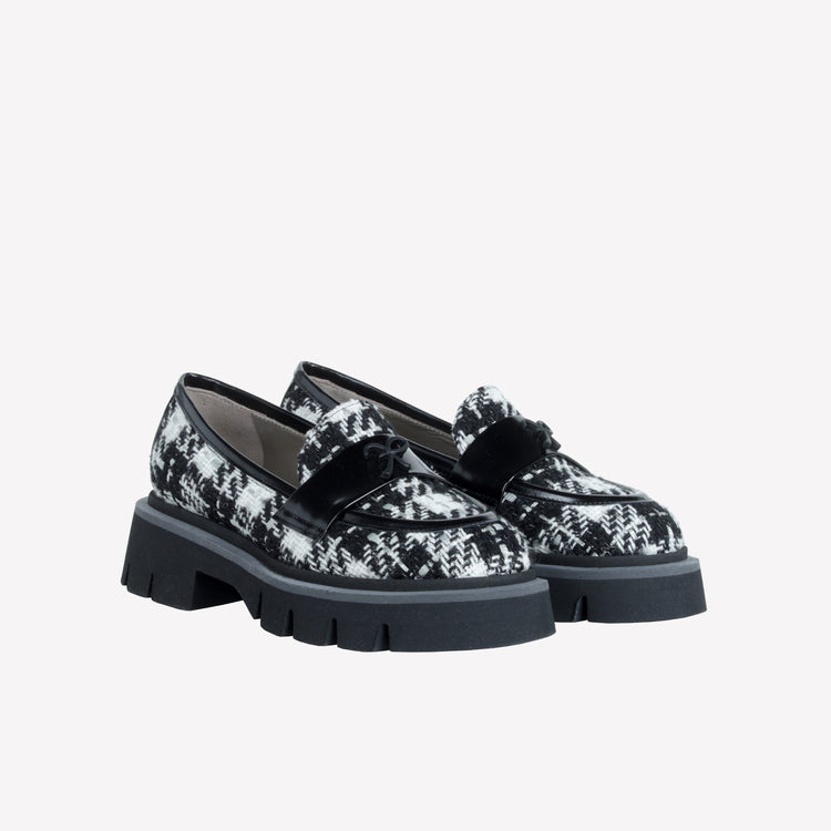 Roberto Festa MOCASSINO IN TWEED CON ACCESSORIO GOMMATO LOGO OFRA Hotsell