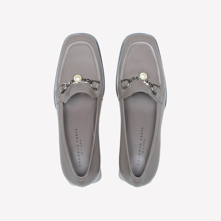 Roberto Festa MOCASSINO IN NAPPA ACACIA CON ACCESSORIO PERLA GERT Saldi Di Fabbrica