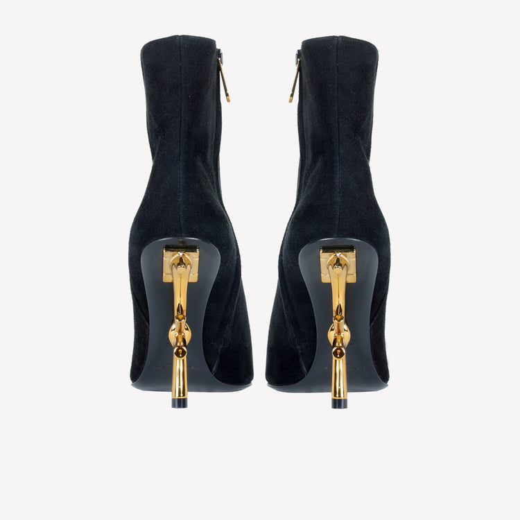 Roberto Festa ANKLE BOOT IN CAMOSCIO CON TACCO SCULTURA LOGO SCARLETT Moda