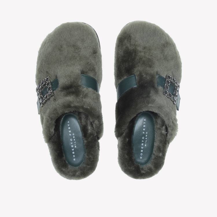 Roberto Festa MULES IN MONTONE BOSCO CON FIBBIA CRISTALLI MARCUS In Linea
