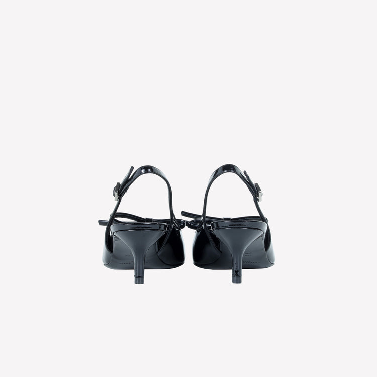 Roberto Festa SLINGBACK IN VERNICE NERA CON FIOCCHETTO SENYA In Saldo