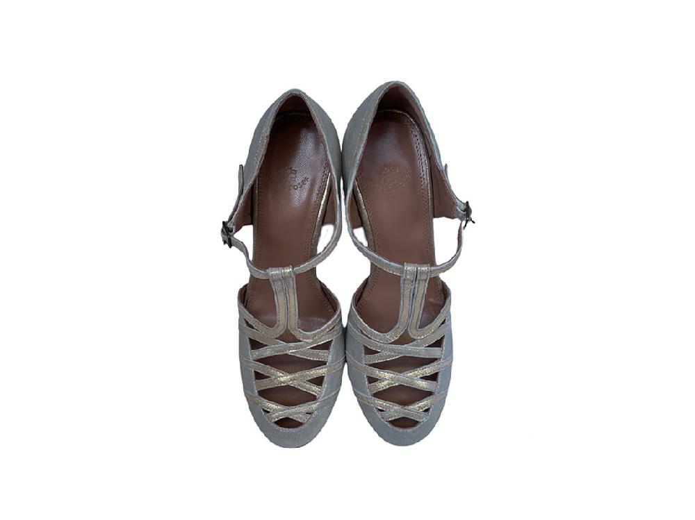 Rose'S Roses Colette – Silver T-Strap Prezzo Ridotto