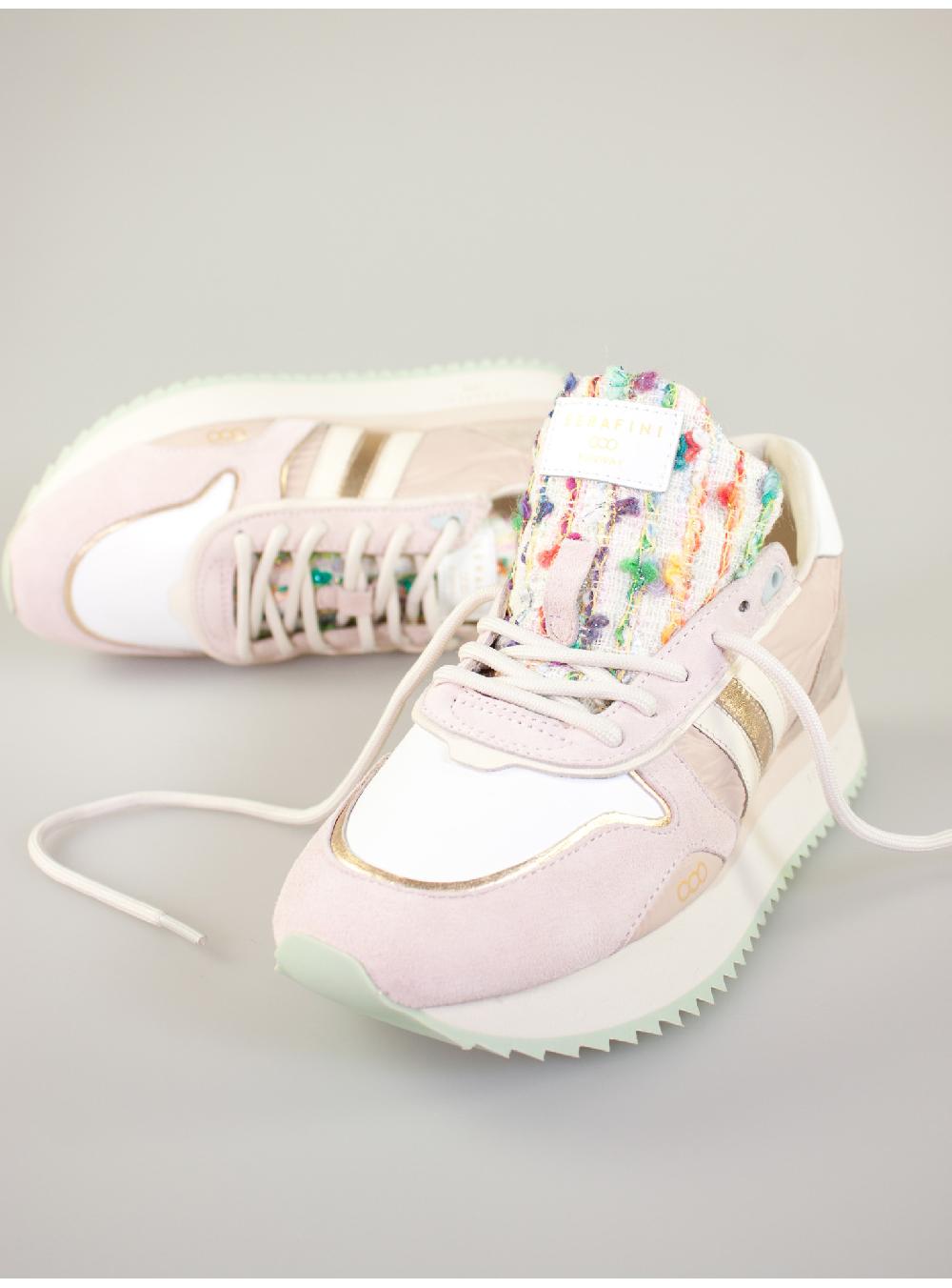 Serafini sneakers donna in pelle pelle laminata scamosciato nylon tessuto Serafini Shop Spedizione Gratuita