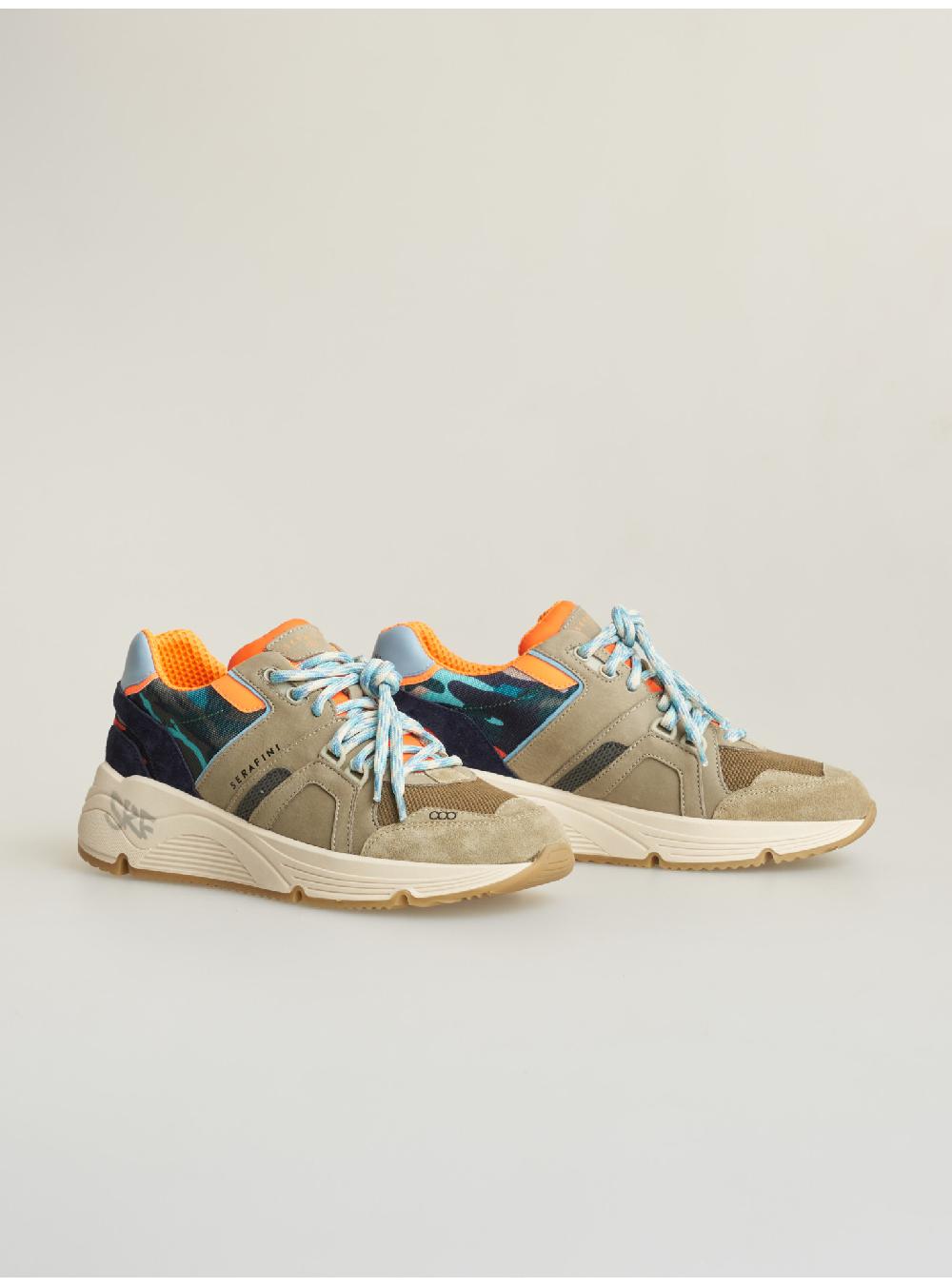 Serafini sneakers uomo in pelle scamosciato tessuto a rete nylon Serafini Shop Soddisfazione Garantita