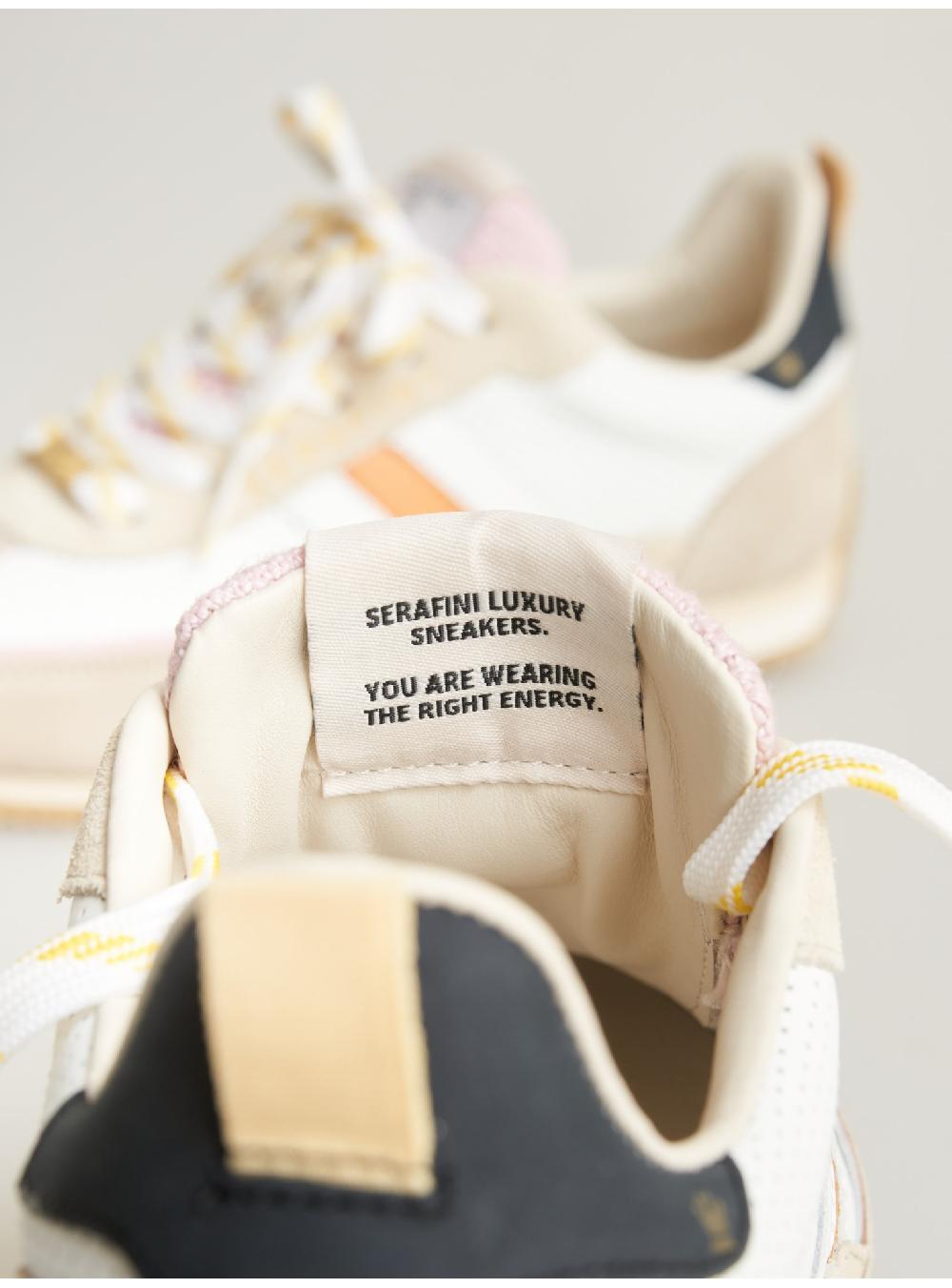 Serafini sneakers donna in pelle pelle perforata scamosciato tessuto Serafini Shop Consegna Veloce