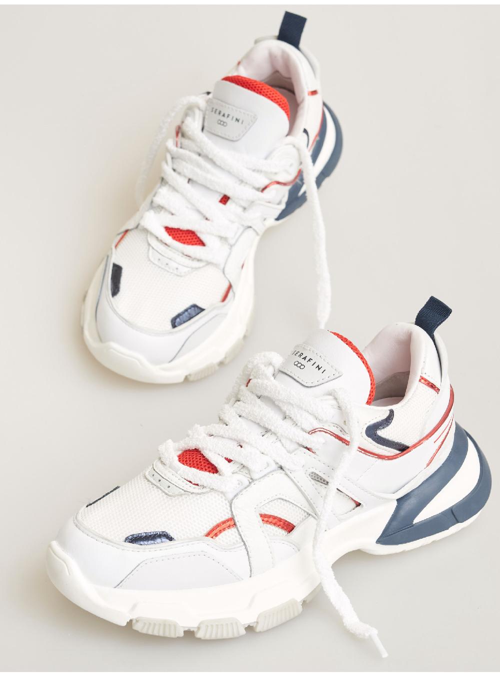 Serafini sneakers donna in pelle pelle laminata tessuto a rete Serafini Shop Fino Al -60%