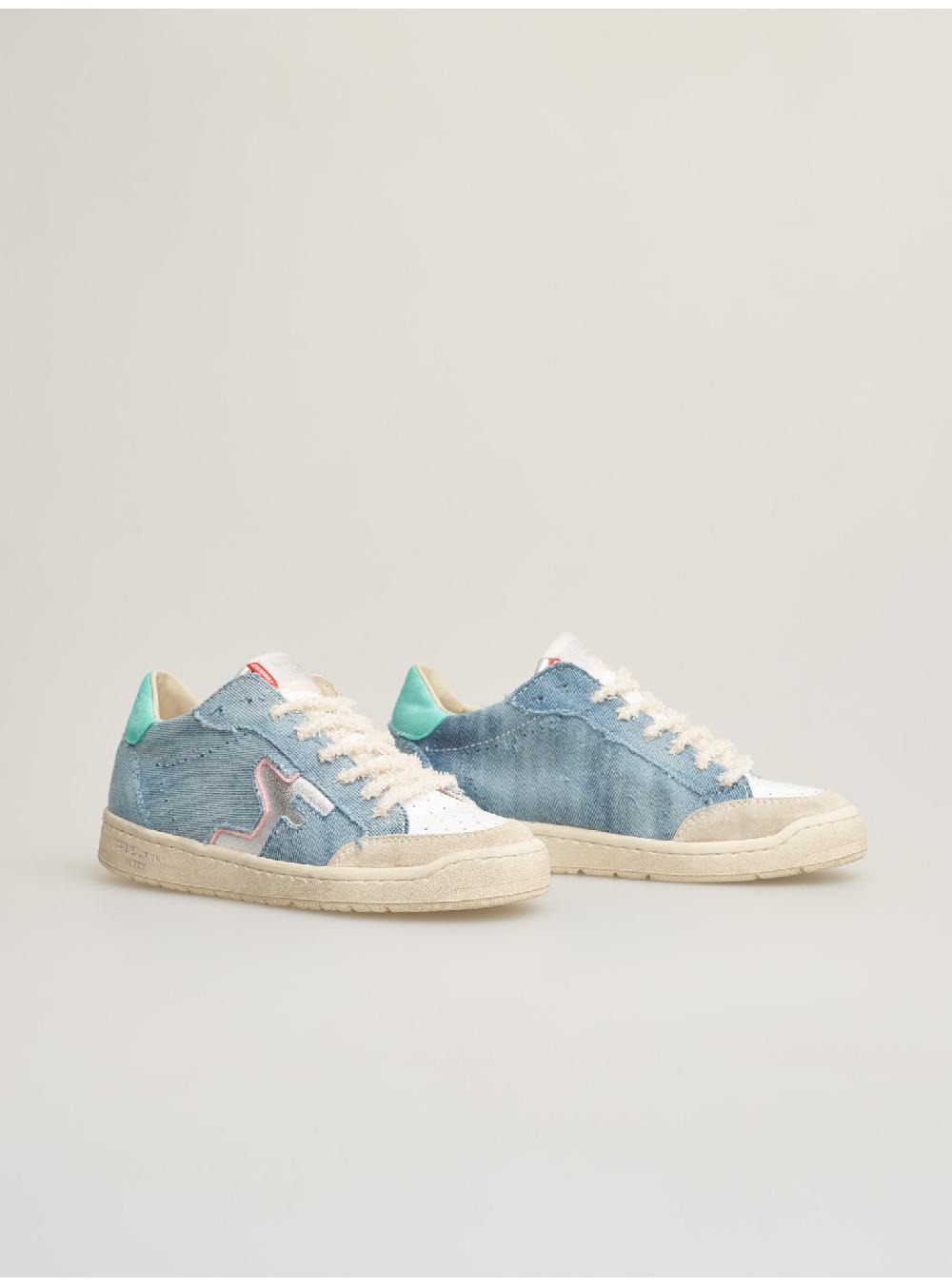 Serafini SAN DIEGO LOW - JEANS WHITE GREEN Serafini Shop I Più Venduti