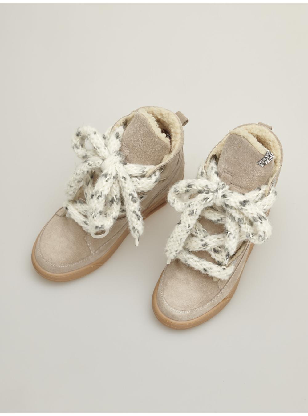 Serafini zeppa interna donna in pelle scamosciato pelle laminata Serafini Shop Qualità