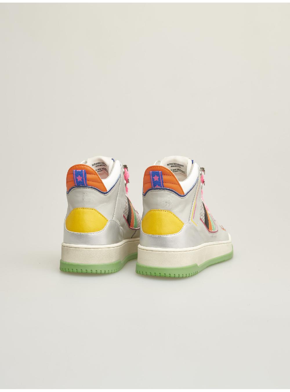 Serafini sneakers donna in pelle pelle laminata scamosciato tessuto a rete Serafini Shop In Vendita
