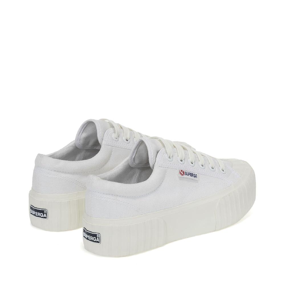 Superga 2631 STRIPE PLATFORMWHITE-WHITE AVORIO Presa