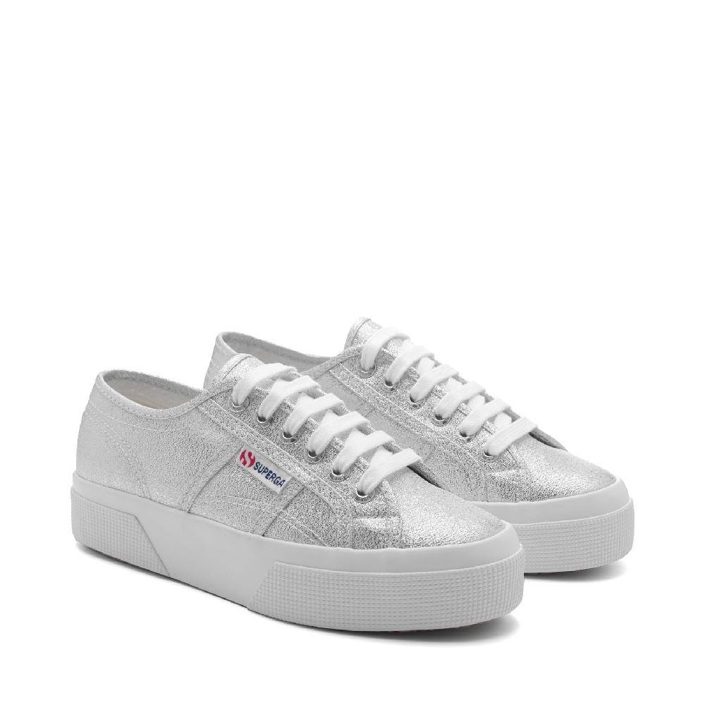 Superga 2740 PLATFORM LAMEGREY SILVER In Saldo