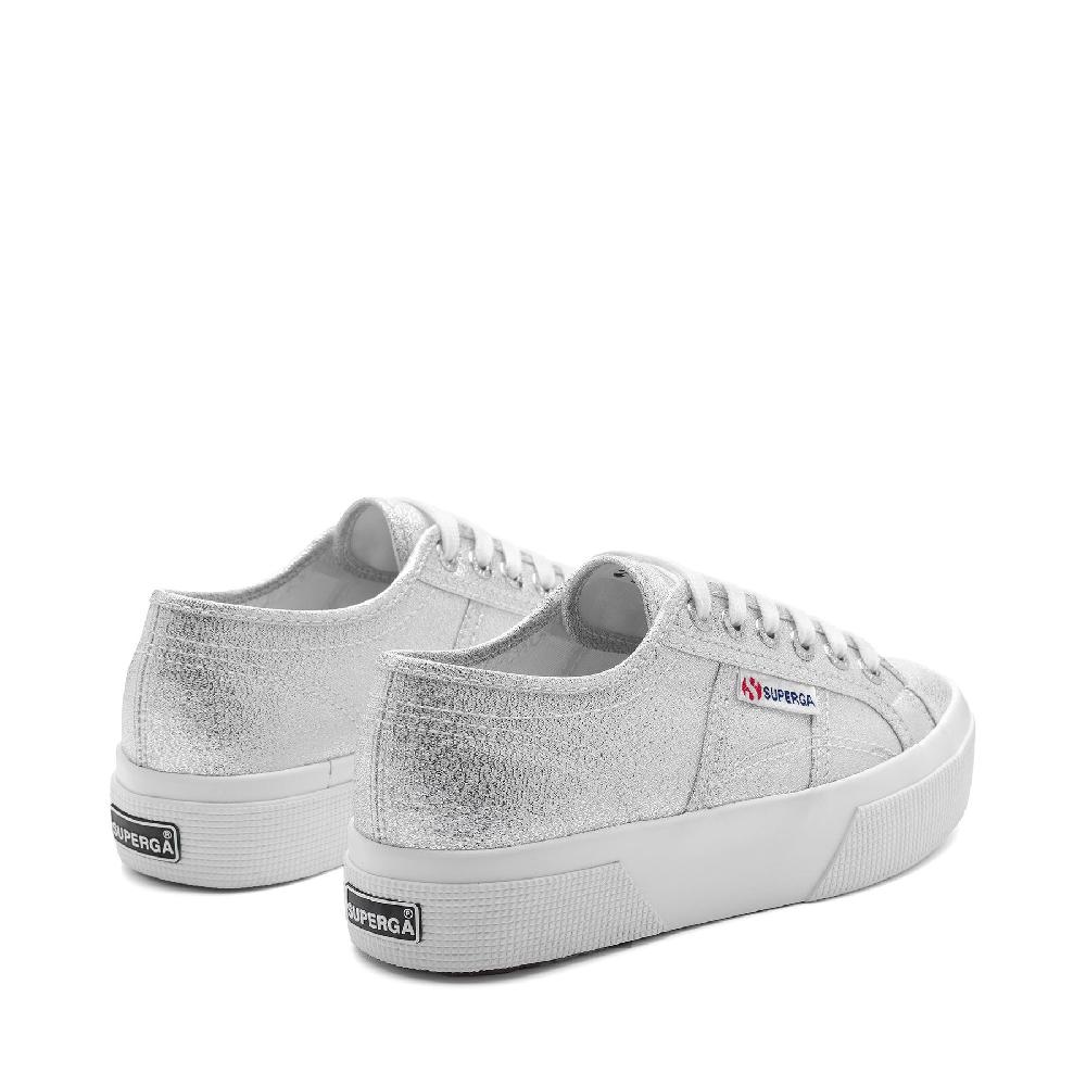 Superga 2740 PLATFORM LAMEGREY SILVER In Saldo
