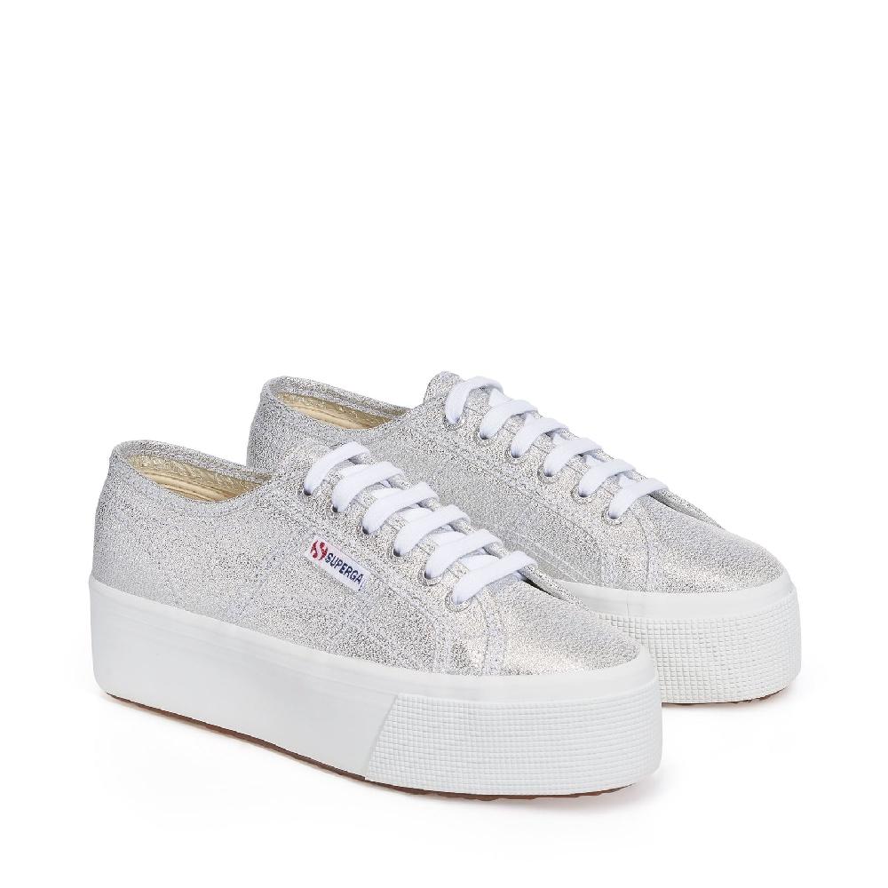 Superga 2790 PLATFORM LAMEGREY SILVER Italy