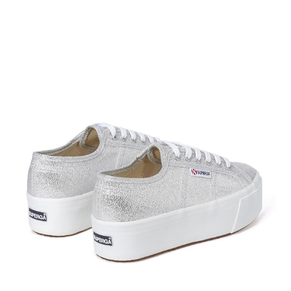 Superga 2790 PLATFORM LAMEGREY SILVER Italy