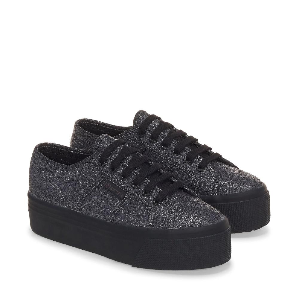 Superga 2790 PLATFORM LAMETOTAL BLACK HEMATITE Qualità