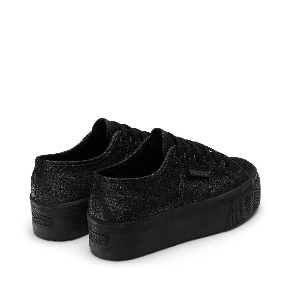 Superga 2790 PLATFORM LAMETOTAL BLACK Vendita