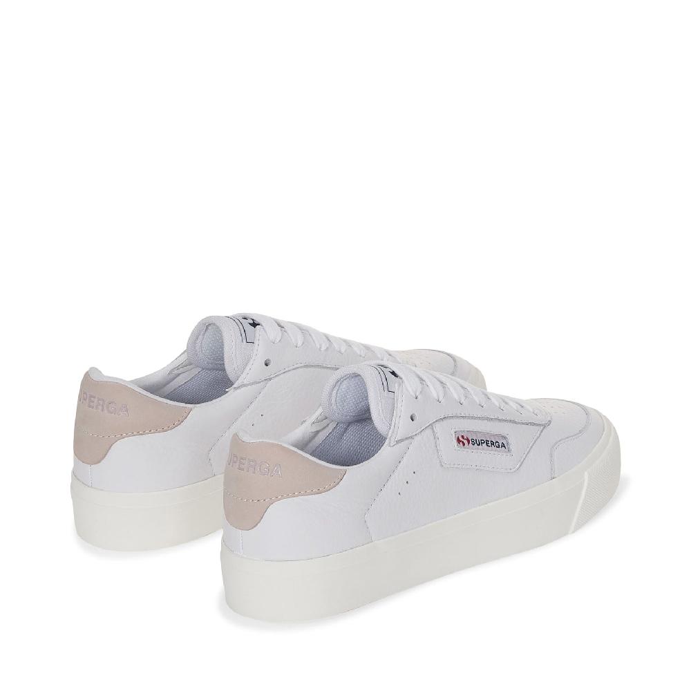 Superga 3843 COURTWHITE-VIOLET HUSHED-FAVORIO Fino Al -60%