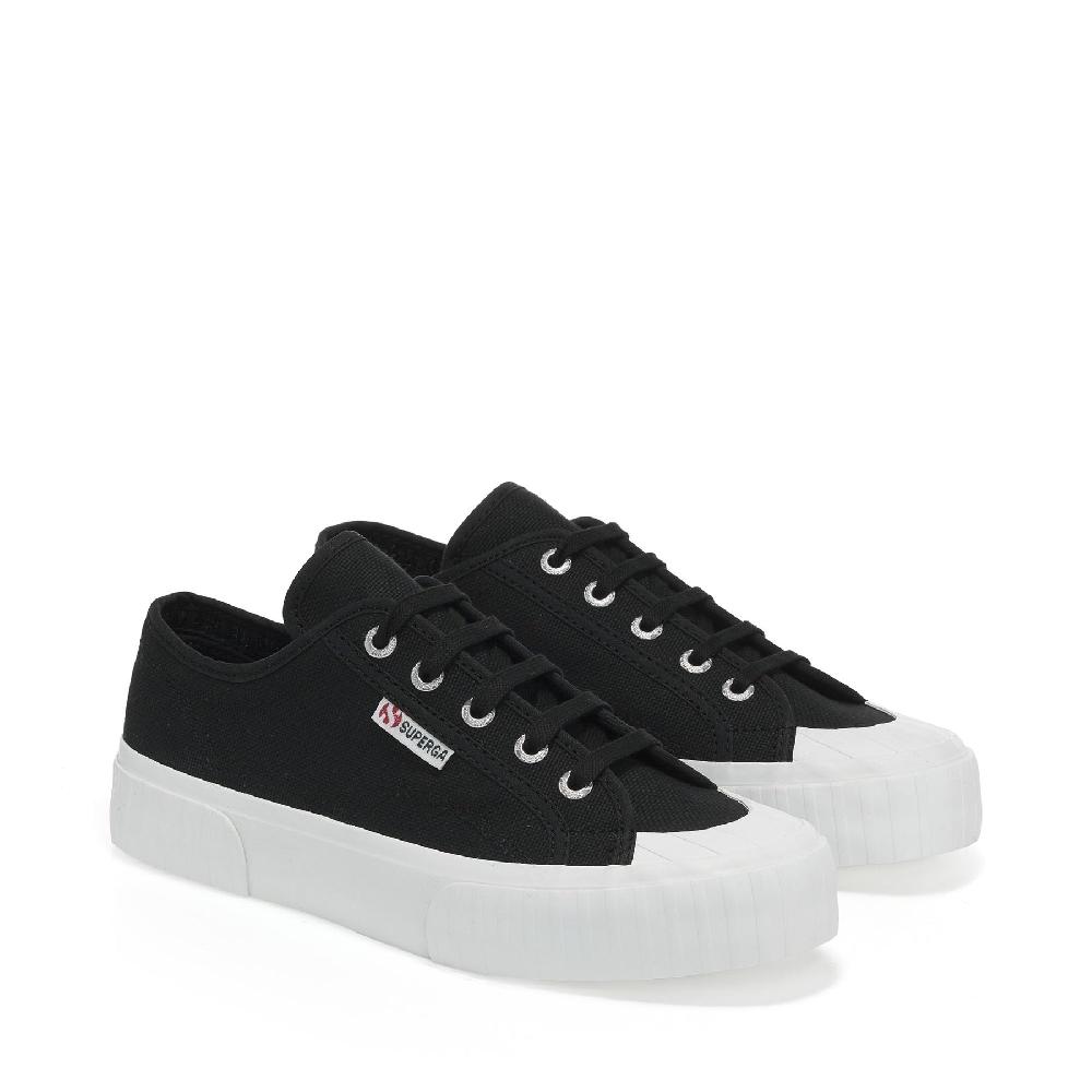 Superga 2630 STRIPEBLACK-FWHITE Sottocosto