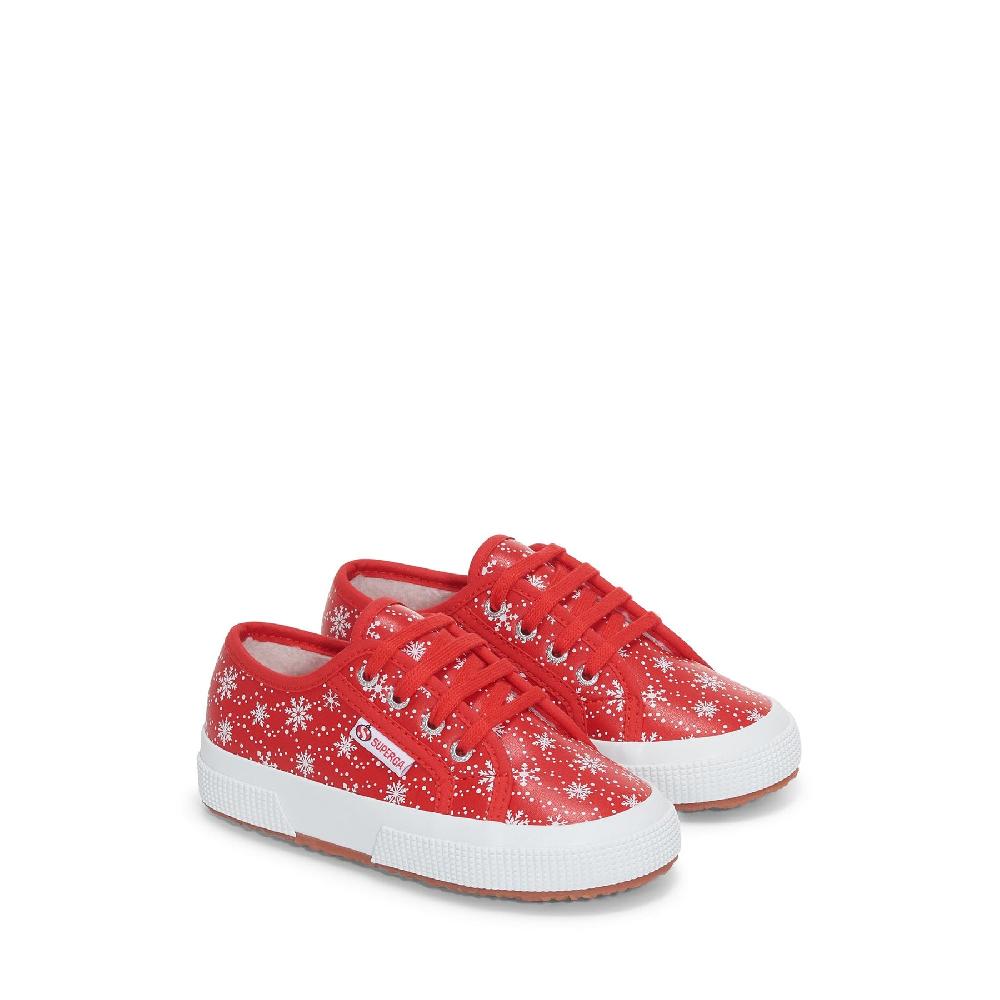 Superga 2750 KIDS VEGAN MATERIAL SNOWFLAKESRED-SNOWFLAKES I Più Venduti