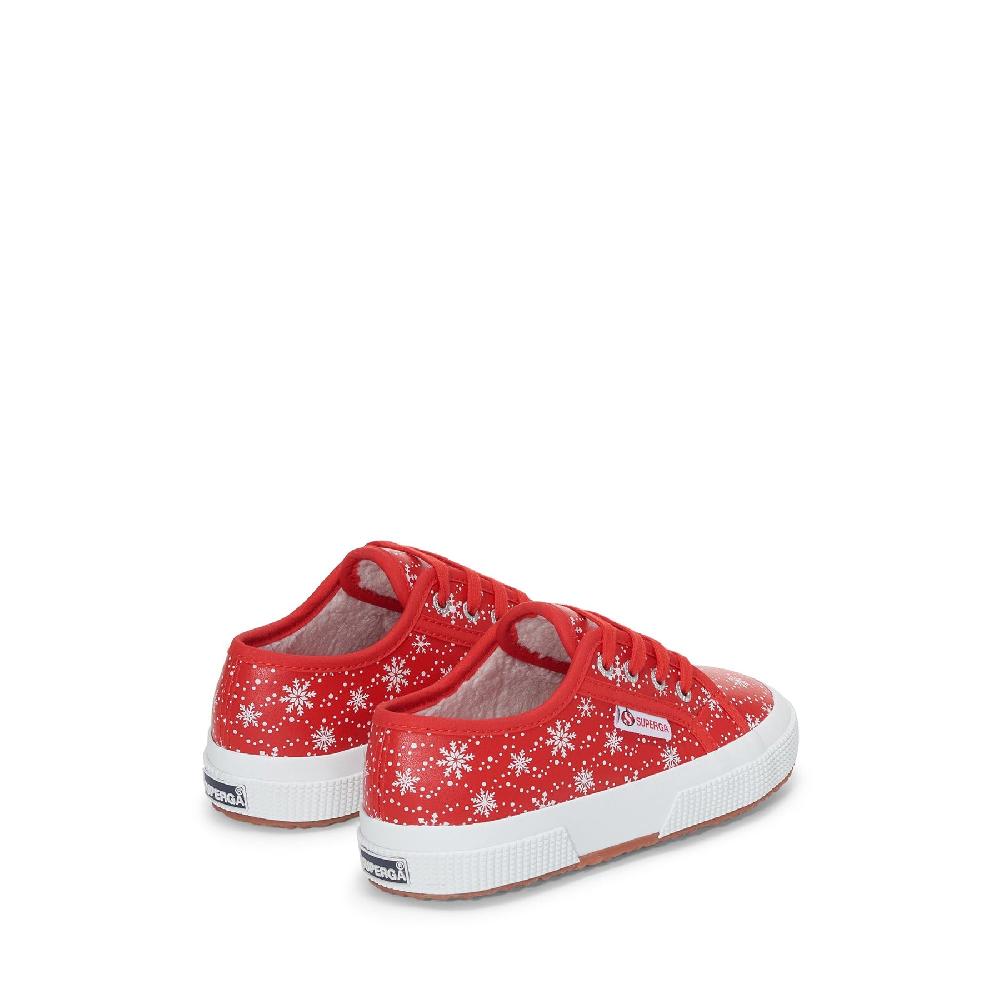 Superga 2750 KIDS VEGAN MATERIAL SNOWFLAKESRED-SNOWFLAKES I Più Venduti