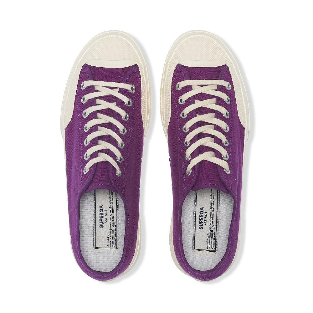 Superga 2432 WORKS LOW CUT COTTON CANVASPURPLE-OFF WHITE Ultimo giorno